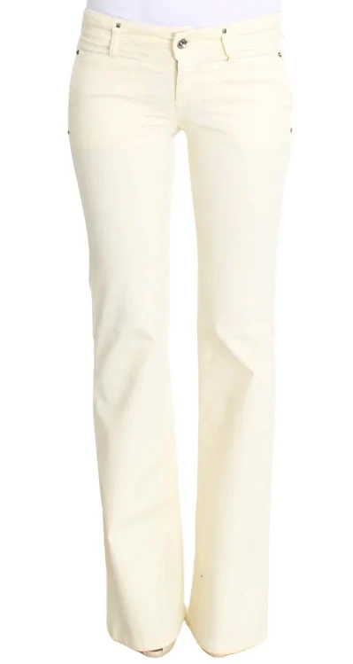 Chic Off-White Flared Designer Jeans