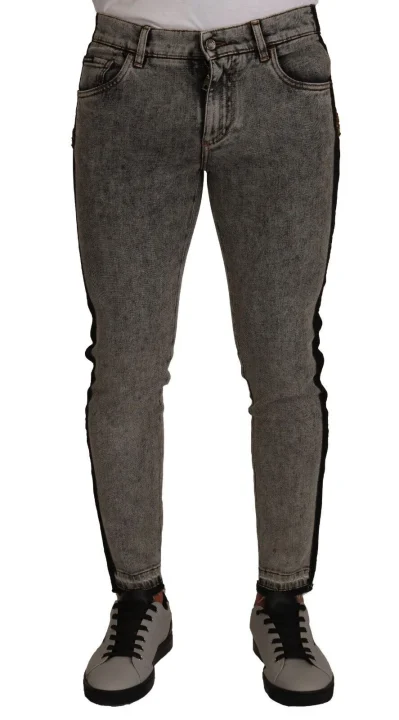 Chic Embellished Crown Skinny Jeans