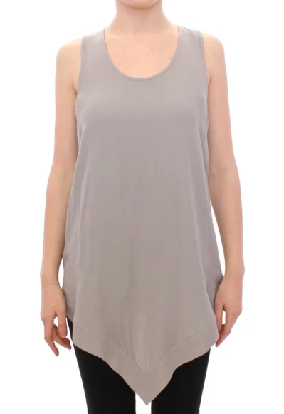 Elegant Gray Viscose Top – Timeless Style