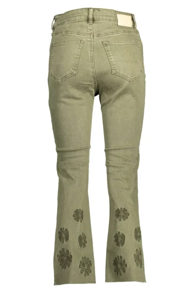 Green Cotton Women Jeans