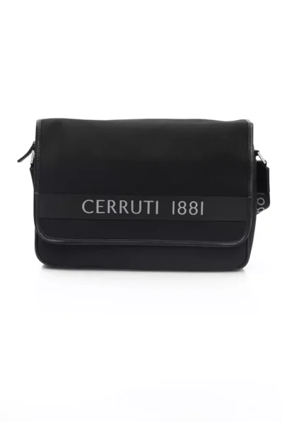 Black Leather Men Messenger Bag