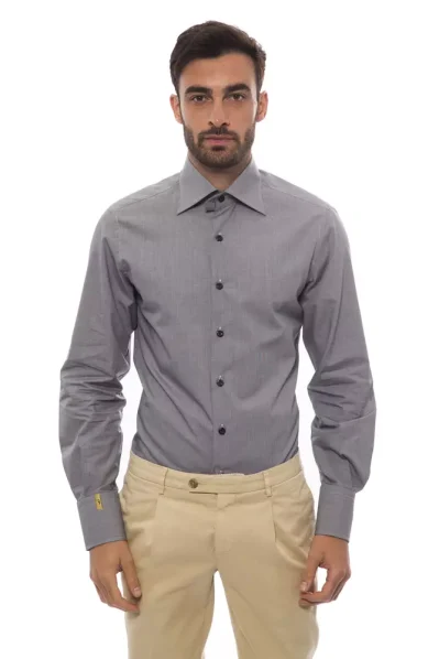 Black Cotton Men Shirt