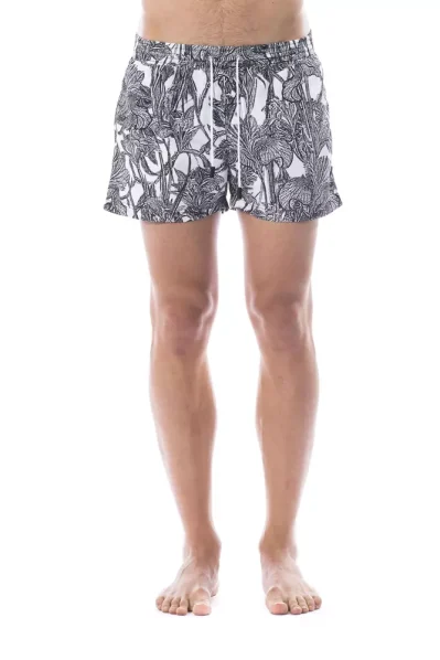 Black Polyester Men's Swimwear