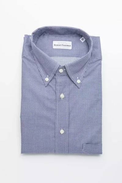 Blue Cotton Men Shirt