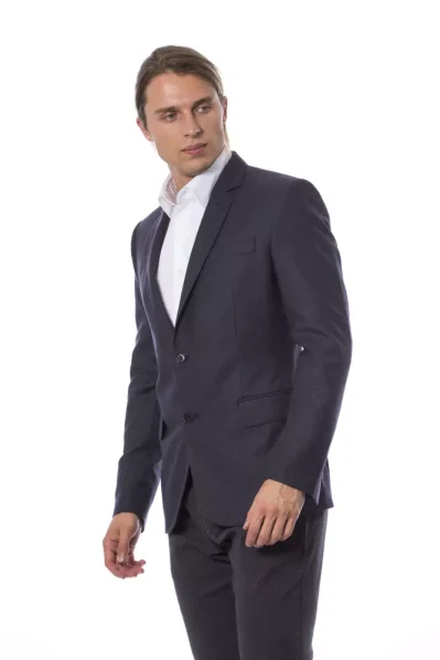 Blue Wool Mens Blazer