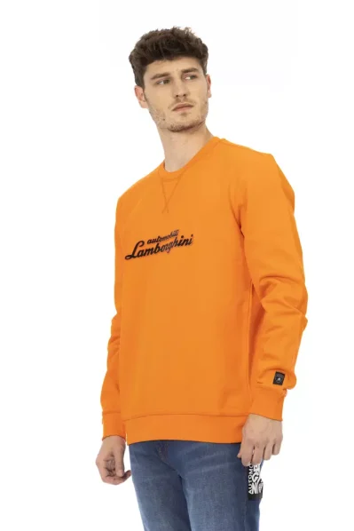 Orange Cotton Men's Sweater
