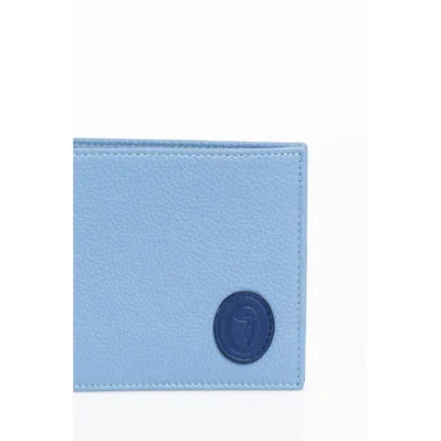 Light Blue Leather Men's Wallet
