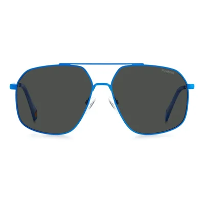 Blue Stainless Steel Sunglasses