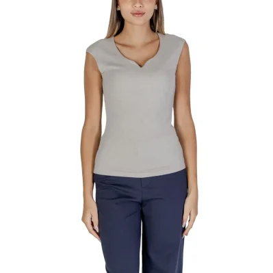 Silver Viscose Tank Top