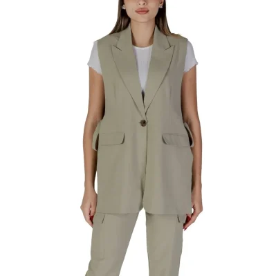 Green Polyester Waistcoat