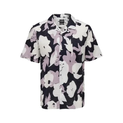 Purple Linen Shortsleeve
