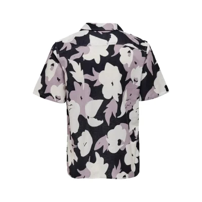 Purple Linen Shortsleeve