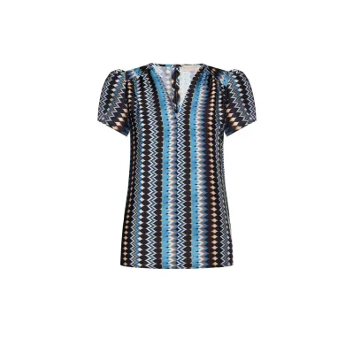Turquoise Polyester Blouse
