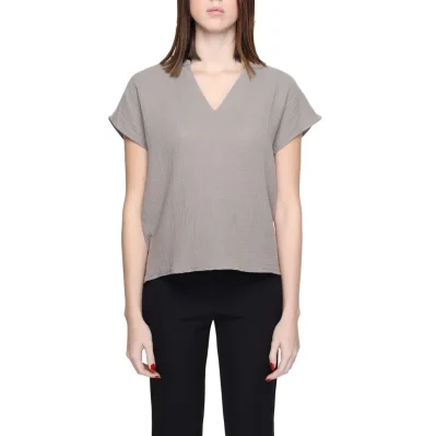 Gray Cotton Blouse