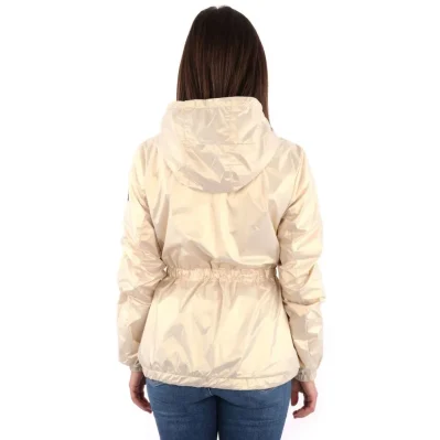 Beige Nylon Jackets & Coat
