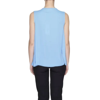 Blue Polyester Blouse