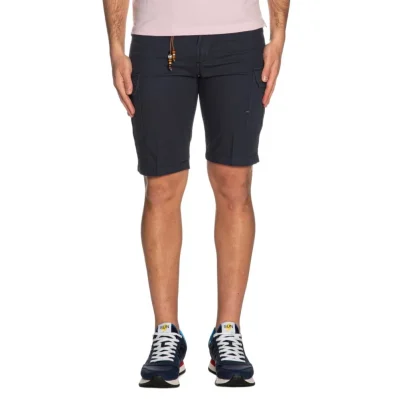 Blue Cotton Men Bermuda Shorts