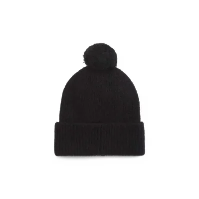 Black Alpaca Leather Hat