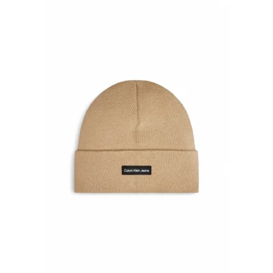 Beige Recycled Polyester Caps Baseball Hat