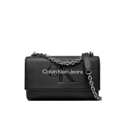 Black And White Artificial Leather Handbag