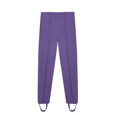 Elegant Purple Viscose Pants