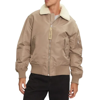 Beige Recycled Polyamide Jacket