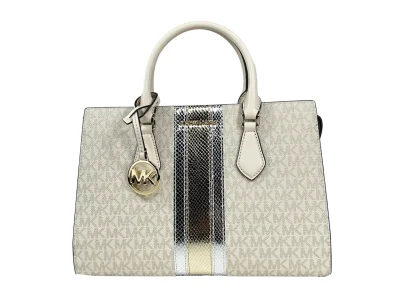 Sheila Medium Crossbody Satchel Purse Bag Pale Gold