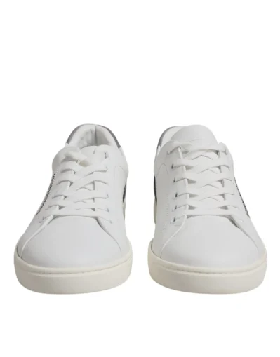 White Suede Leather Low Top Sneakers Shoes