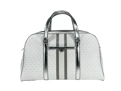 Travel Extra Large PVC Top Zip Weekender Luggage Bag Optic White