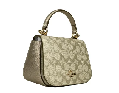 Lysa Top Handle Bag Crossbody Champagne Gold