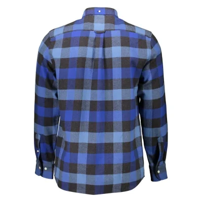Blue Cotton Men Shirt