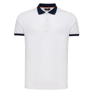 White Cotton Polo Shirt