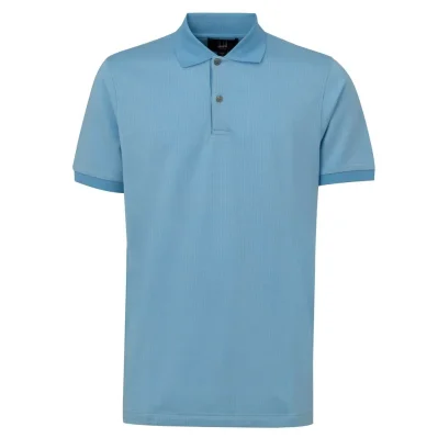 Blue Cotton Polo Shirt