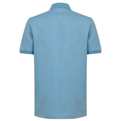 Blue Cotton Polo Shirt
