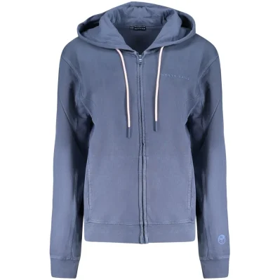 Blue Cotton Women Sweater