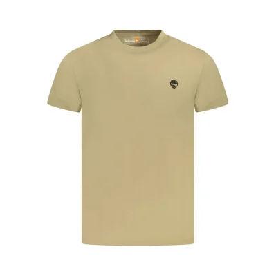 Beige Cotton Men T-Shirt