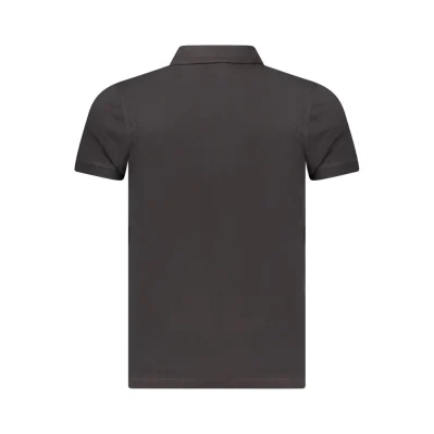 Black Cotton Men Polo Shirt