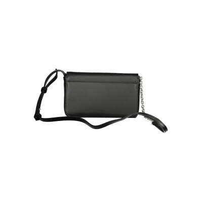 Black Polyester Women Handbag