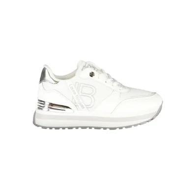 White Polyester Women Sneaker