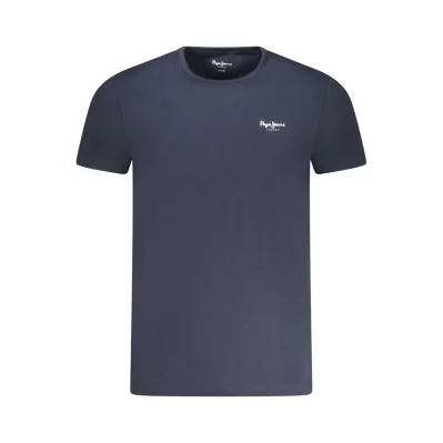 Blue Cotton Men T-Shirt