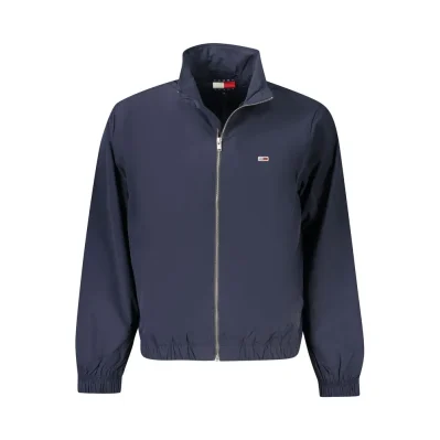 Blue Polyester Men Jacket