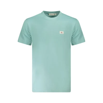 Light Blue Cotton Men T-Shirt