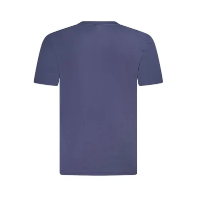 Blue Cotton Men T-Shirt