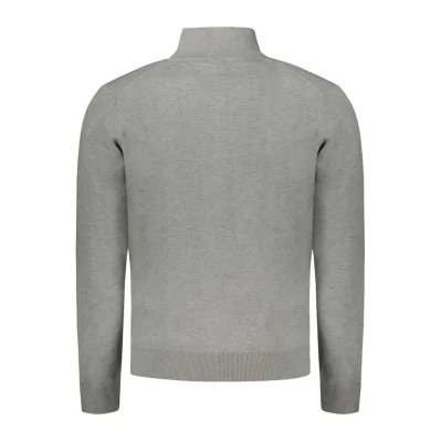 Gray Polyamide Mens Cardigan