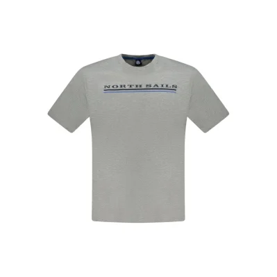 Gray Cotton Men T-Shirt
