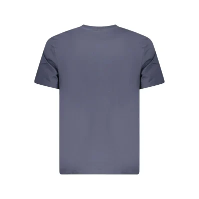 Blue Cotton Men T-Shirt