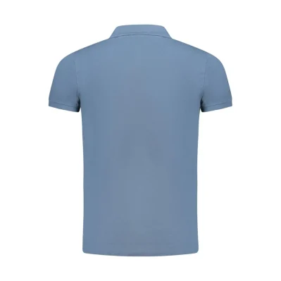 Blue Cotton Polo Shirt