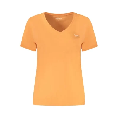 Orange Cotton Tops & T-Shirt