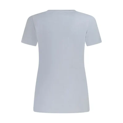 Light Blue Cotton Tops & T-Shirt