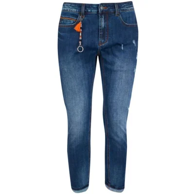 Blue Cotton Jeans & Pant